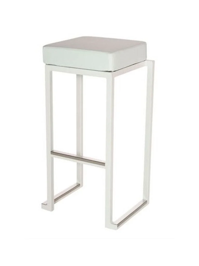 Barhocker Kubo Weiß mit Polstersitz mieten