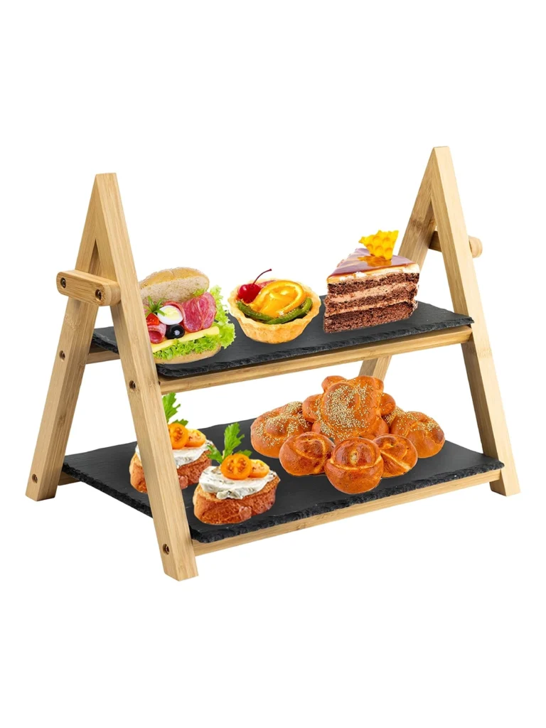 Gebäck-Etagere aus Holz mieten | 2er-Set