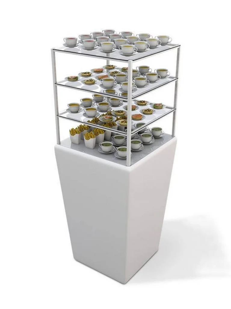 Conic Etagère weiß für Ihr Event mieten