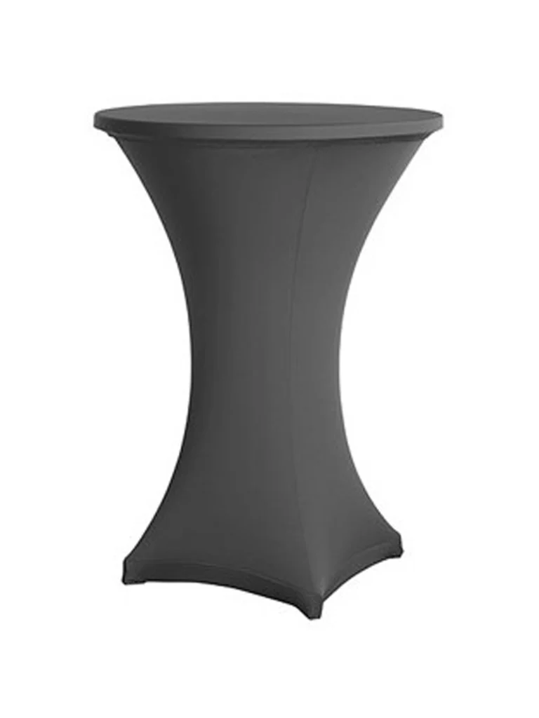Bistro Stehtisch mit grauer Husse mieten | Ø 80 cm