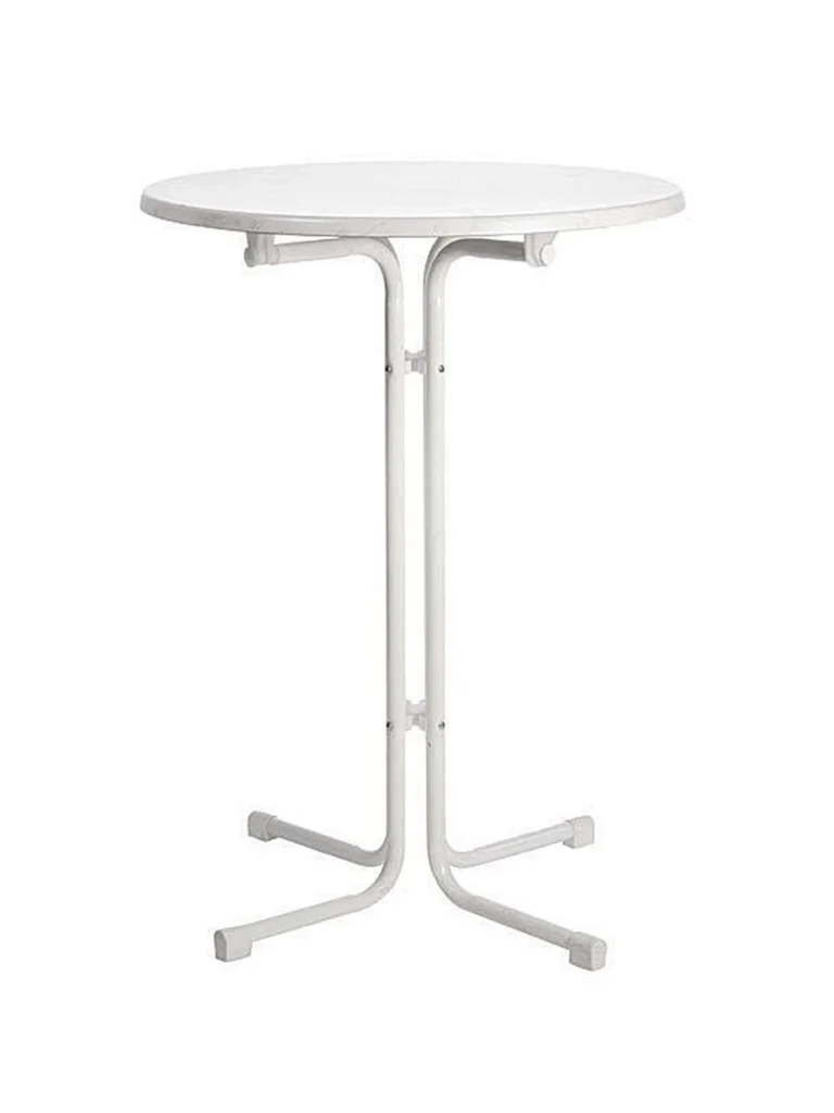 Klapp-Stehtisch Bistro weiß Ø 70 cm mieten