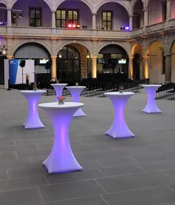 LED Stehtisch Bistro mieten 3