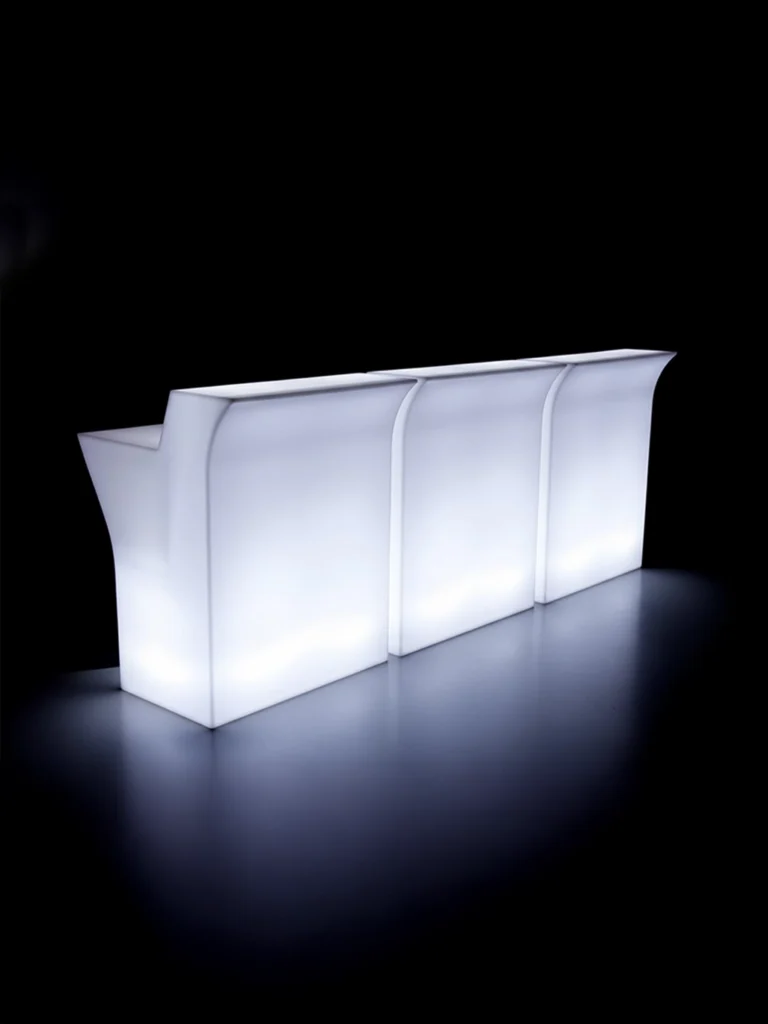 LED Theke Wave complete 2 mieten | 430 cm