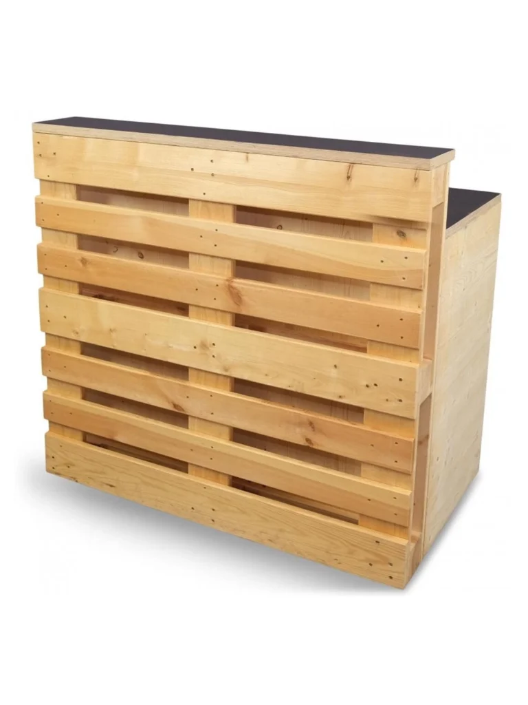 Paletten-Counter mieten | Optional mit Logo