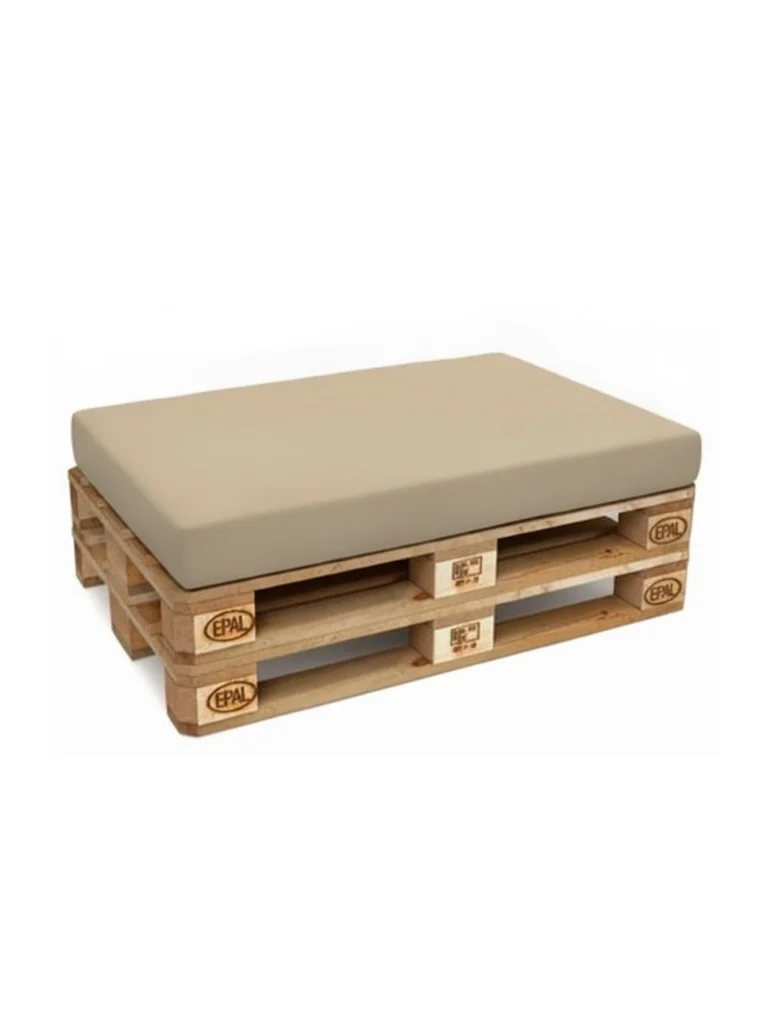 Premium-Palettensofa beige ohne Lehne mieten