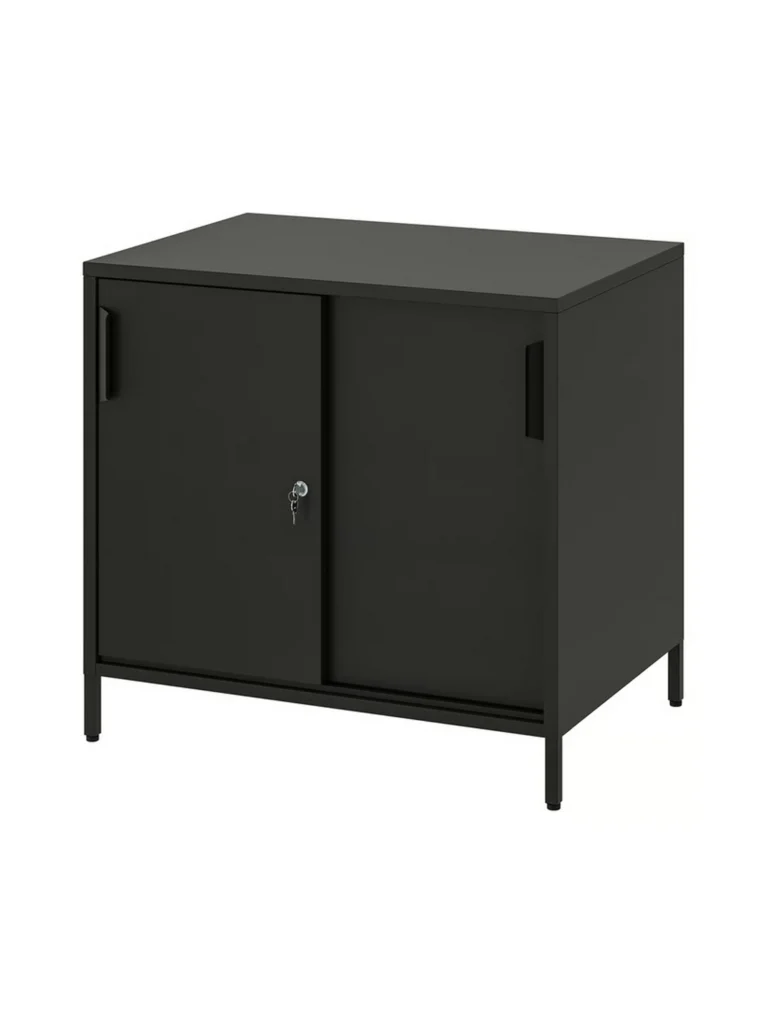 Abschließbares Büro-Sideboard schwarz mieten | ambiente