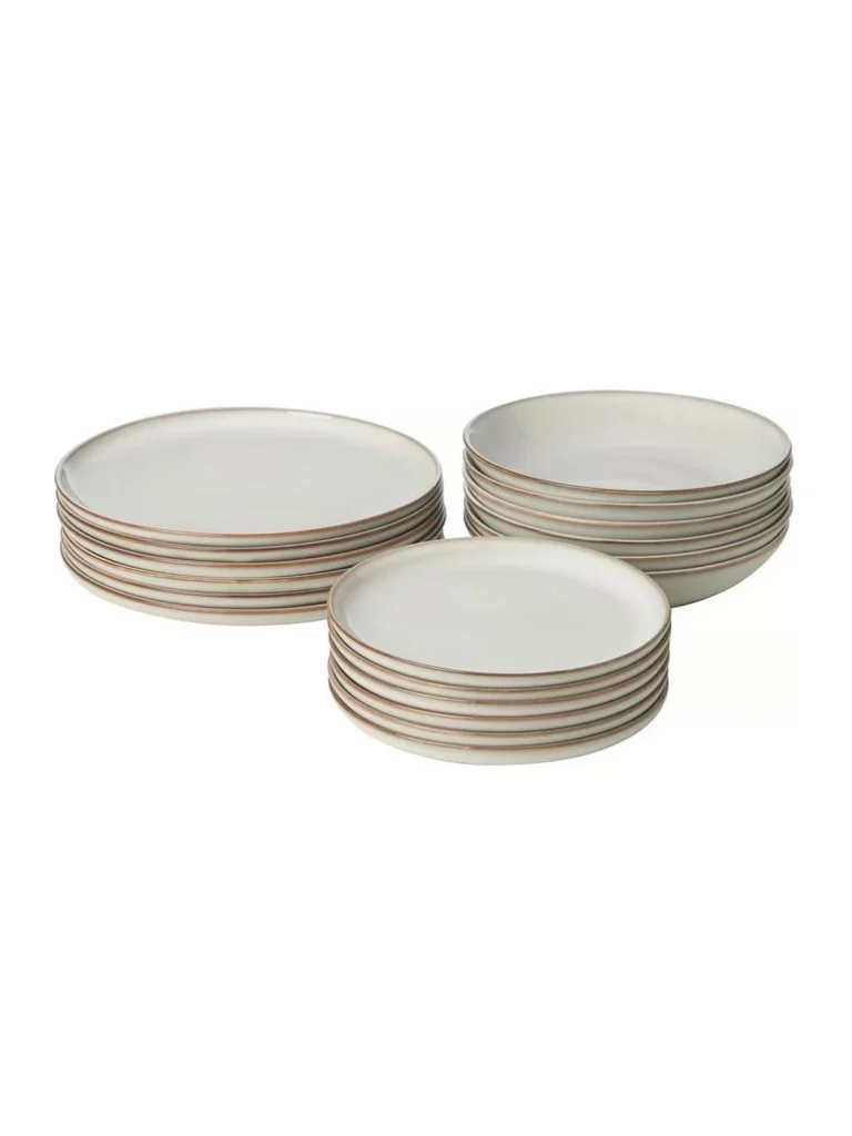 Tellerset „Glade grau“ mieten | Steingut-Optik